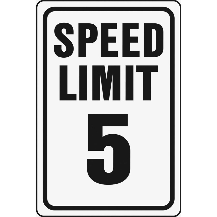 Hy-Ko Products Speed Limit Sign, 5 MPH, 20 -Gauge Aluminum, 12-in x 18 ...