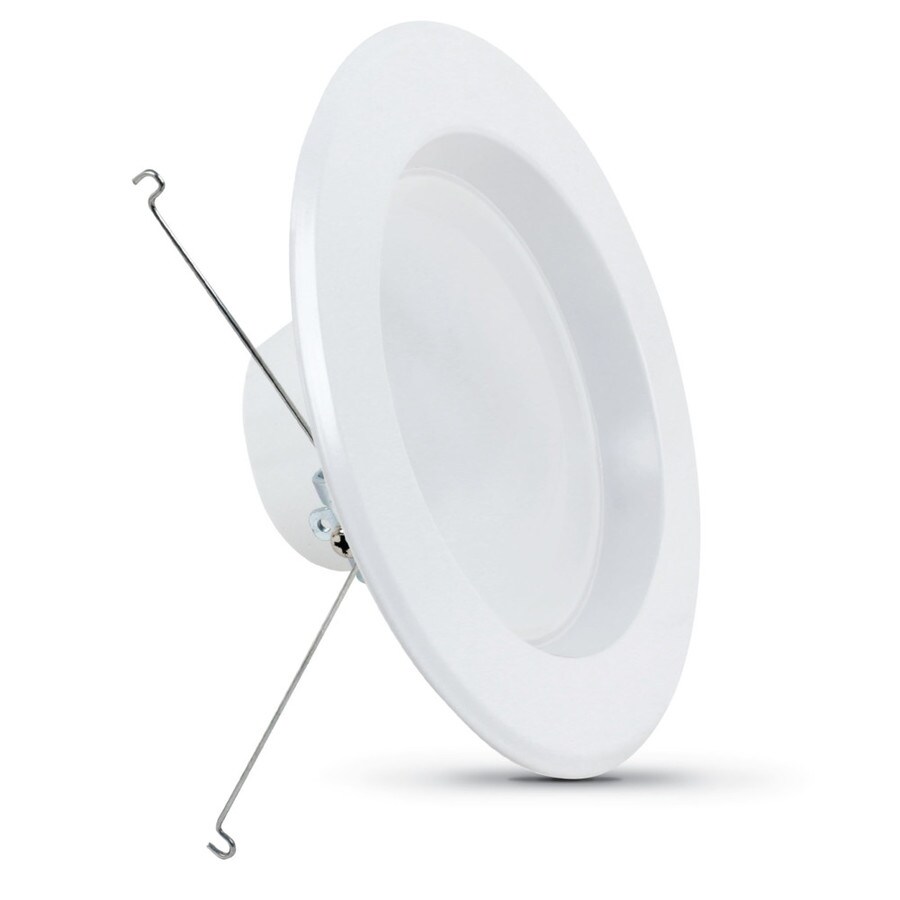 Halo Integrated Led 6 In 75 Watt Equivalent White Round Dimmable Canless Recessed Downlight In The Recessed Downlights Department At Lowes Com