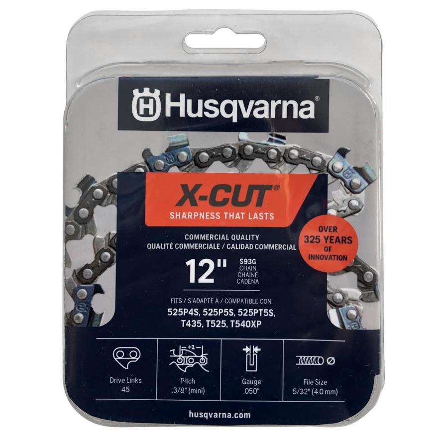 Genuine Husqvarna 597469545 12" S93G 3/8" MINI .050 45 CS X-Cut Saw Chain Loop