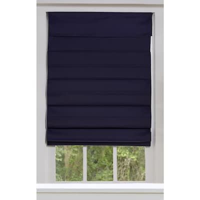 Allen Roth Midnight Blue Blackout Cordless Roman Shade Actual Blackout Cordless Roman Shade