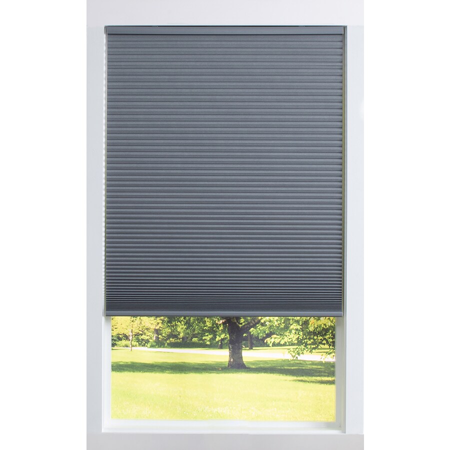Allen Roth Gray Blackout Cordless Cellular Shade Actual 34 In Gray Blackout Cordless Cellular Shade