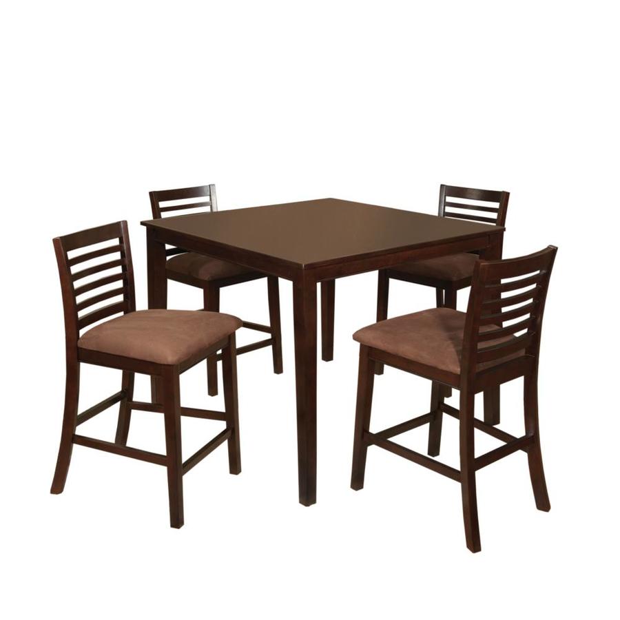 Furniture Of America Eaton Espresso Dining Room Set With Square Table In The Dining Room Sets Department At Lowes Com