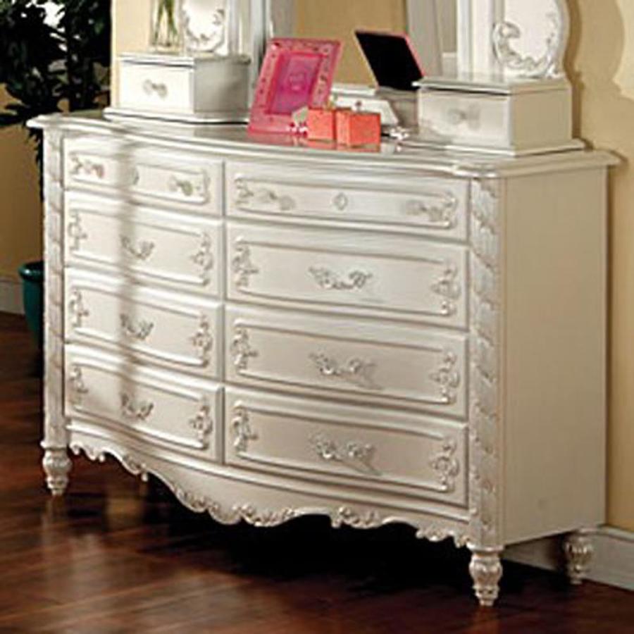 Furniture Of America Victoria Pearl White 8 Drawer Dresser At