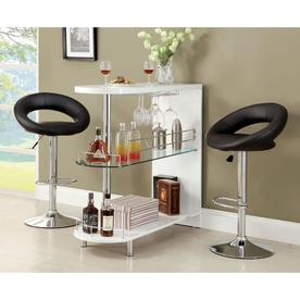 Mini Bar Home Bars At Lowes Furniture Of America Numbi 42 In X 41 White Oval Mini Bar
