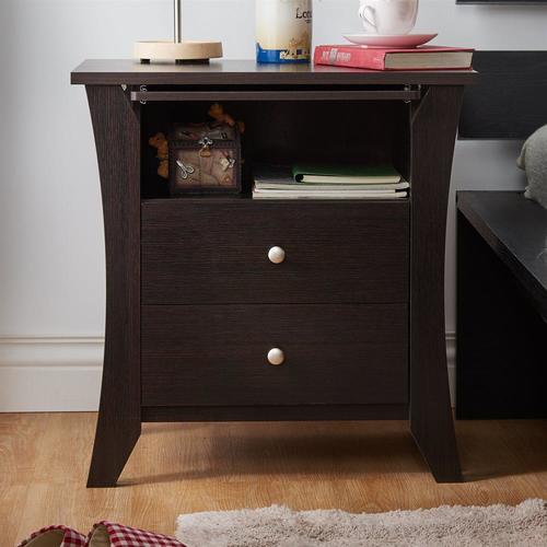 Furniture of America Newell Dark Espresso Nightstand in ...