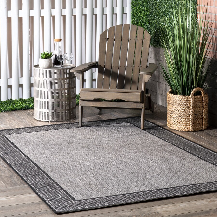 Photo 1 of (STOCK PHOTO REFRENCE ONLY) nuLOOM 3 x 4 Gray Indoor Border Area Rug