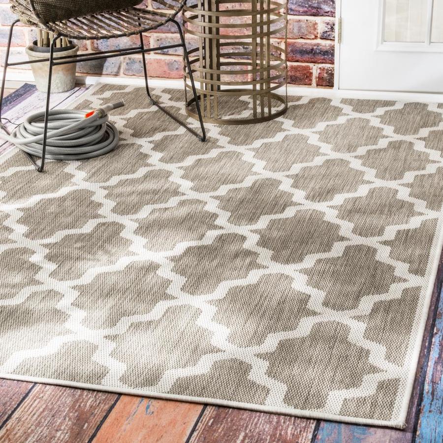 nuLOOM 3 x 5 Taupe Indoor Geometric Area Rug in the Rugs department at ...