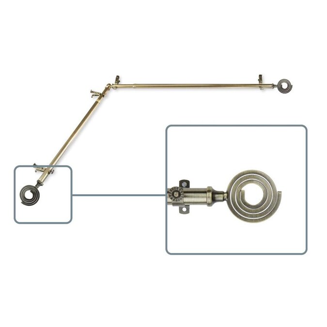 Hart Harlow Loop 13 16 In 28 To 48 Antique Brass Steel Corner Curtain Rod The Rods Department At Com - Corner Curtain Rod Connector Lowe S Hart Harlow Loop 13 16 In 28 To 48 Antique Brass Steel Corner Curtain Rod The Rods Department At Com - Corner Curtain Rod Connector Lowe S