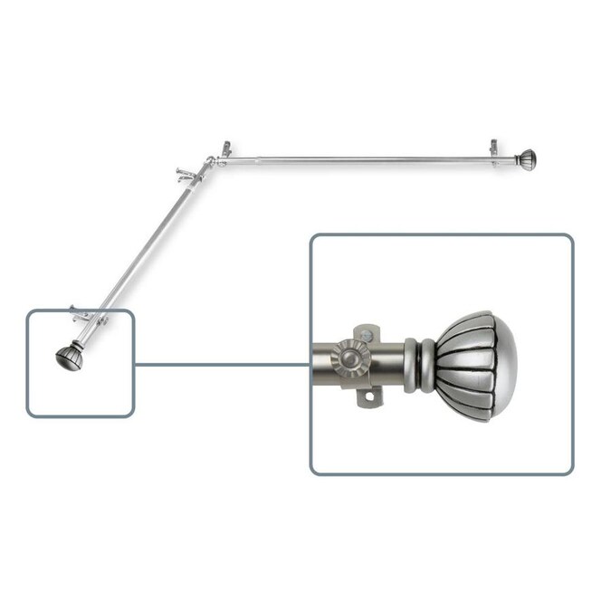 Hart Harlow Melony 13 16 In 28 To 48 Satin Nickel Steel Corner Curtain Rod The Rods Department At Com - Corner Curtain Rod Connector Lowe S Hart Harlow Melony 13 16 In 28 To 48 Satin Nickel Steel Corner Curtain Rod The Rods Department At Com - Corner Curtain Rod Connector Lowe S