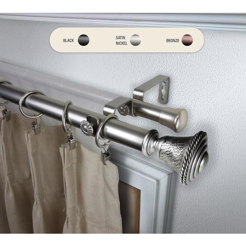 Hart & Harlow 1in Kylee 160in To 240in Satin Nickel Steel Double