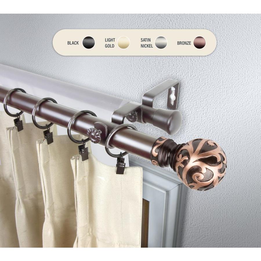 Double Curtain Rod Curtain Rods At Lowes Com