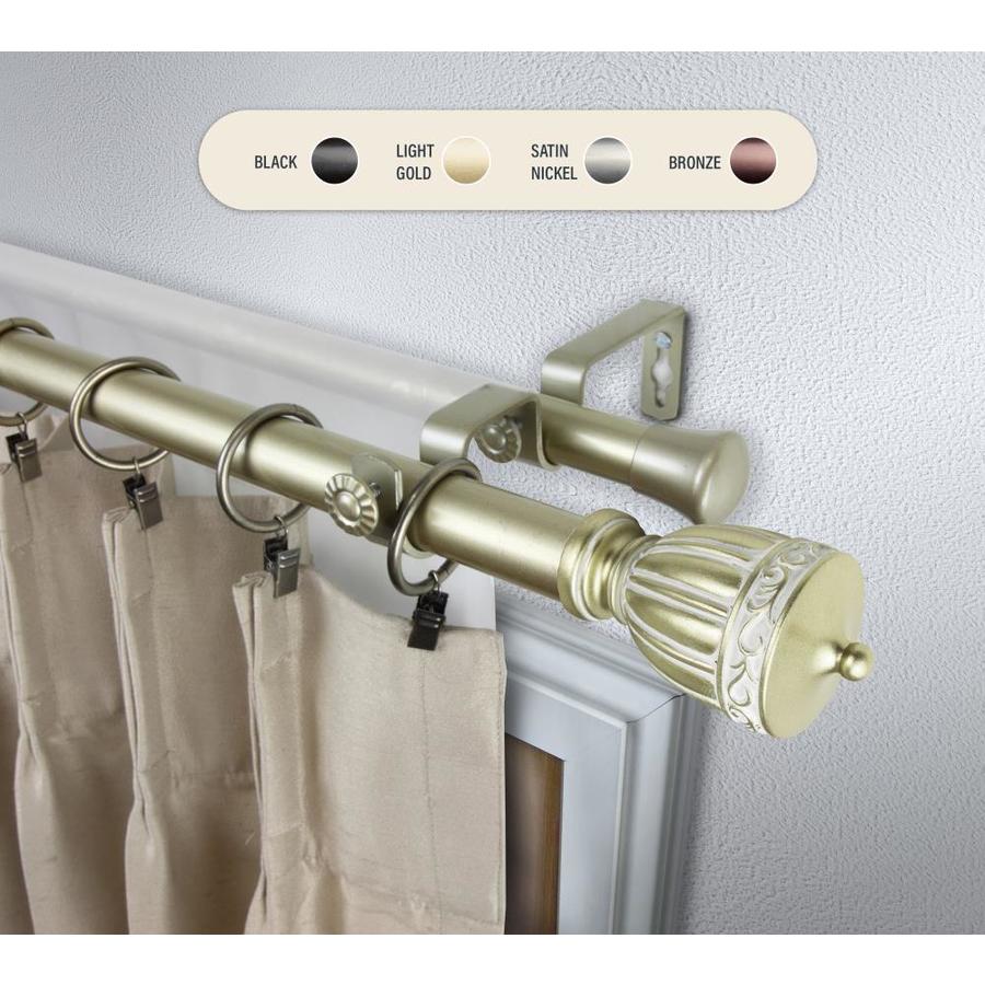 Hart Harlow Marco 1 In Double Curtain Rod 48 84 In Light Gold