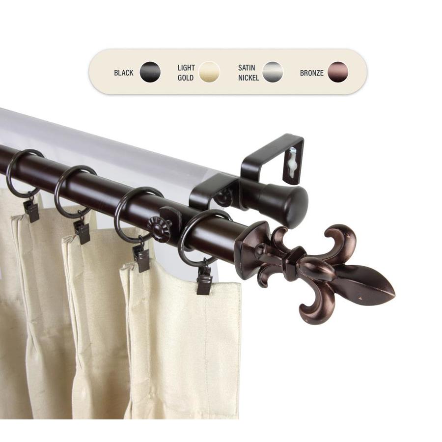 Double Curtain Rod Bronze Curtain Rods At Lowes.com