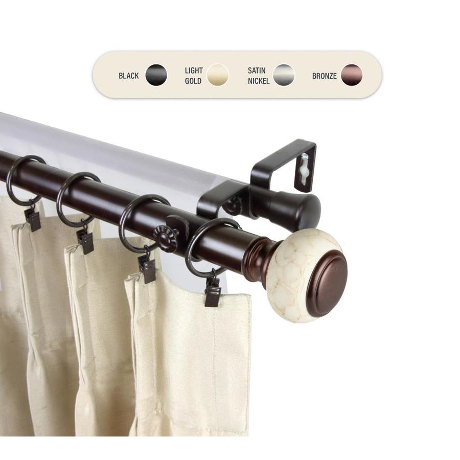 Double Curtain Rod Bronze Curtain Rods At Lowes.com