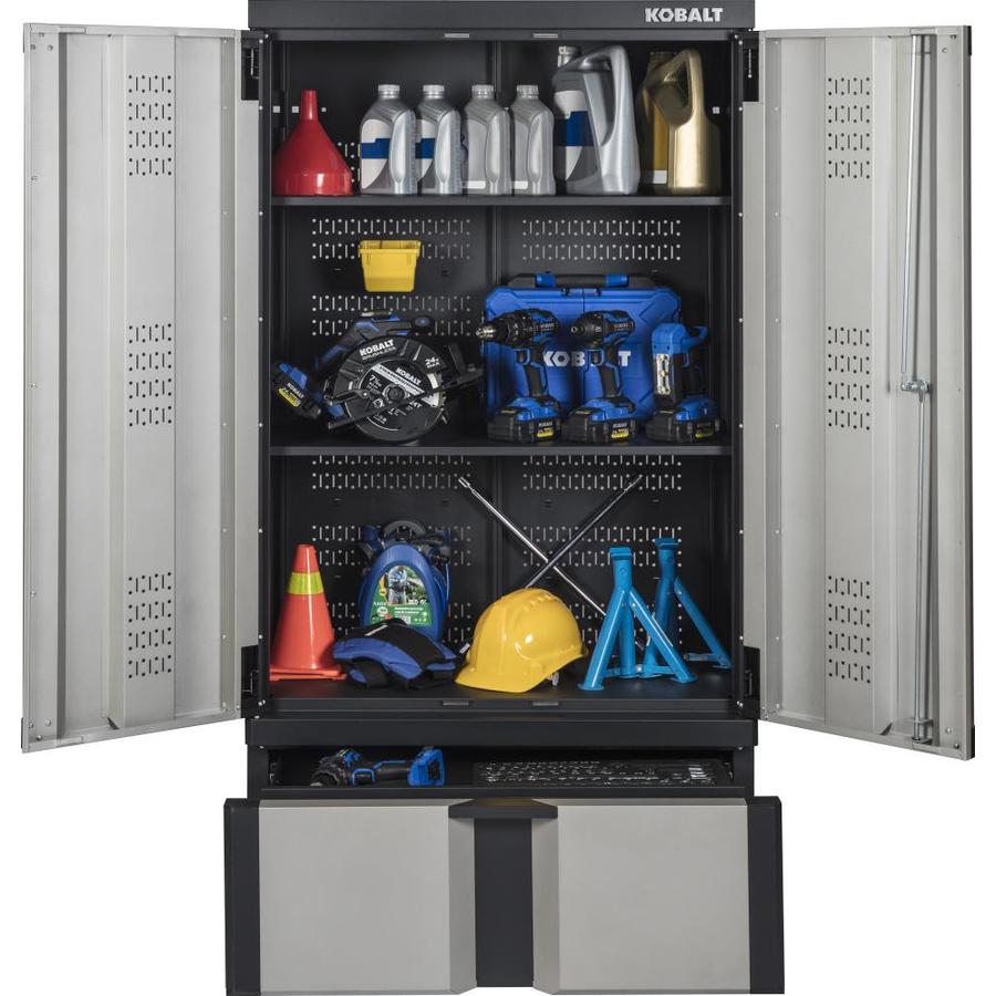 Kobalt Kobalt 36-in 2-Door, 2- Drawer Cabinet in the Garage Cabinets ...