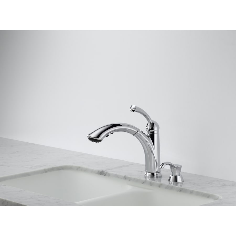 Delta Traditional Chrome 1-Handle Pull-Out Kitchen Faucet at Lowes.com