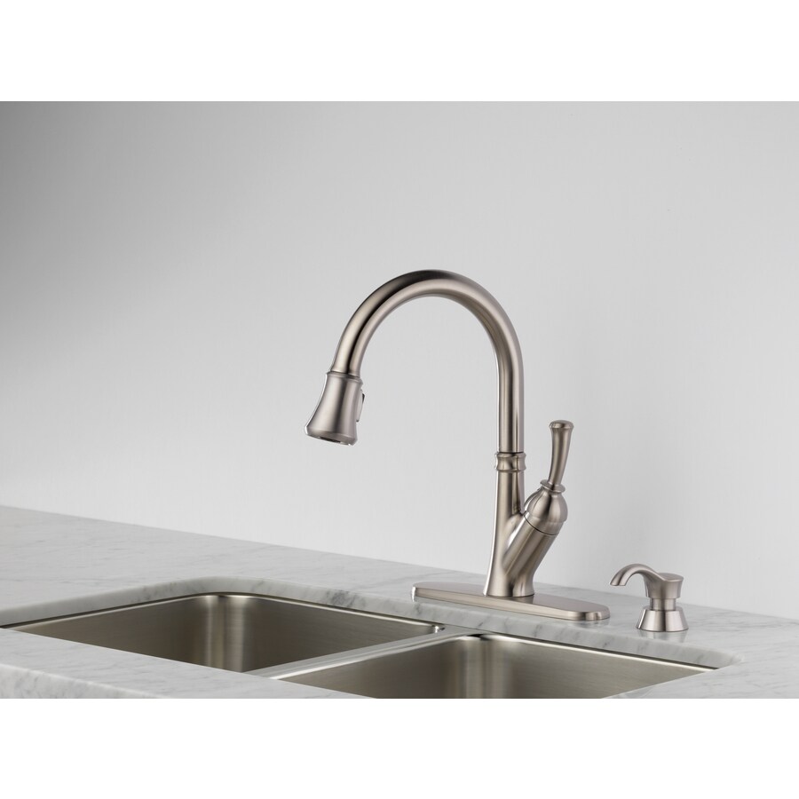 Delta Savile Stainless 1-Handle Pull-Down Kitchen Faucet in the Kitchen ...