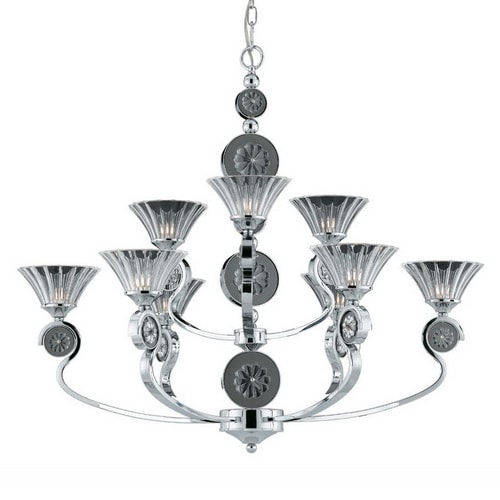 Triarch International 9-Light Medallion Chrome Crystal Accent ...
