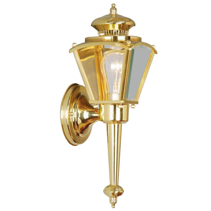 Livex Lighting 2004-02 Basics 15-in Polished Brass Outdoor Wall Light