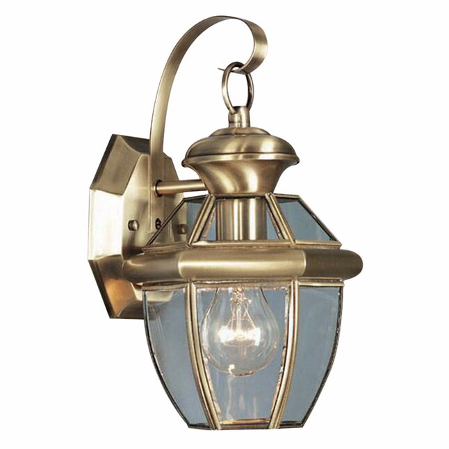Livex Lighting 2051-01 Monterey 12-1/2-in Antique Brass Outdoor Wall Light