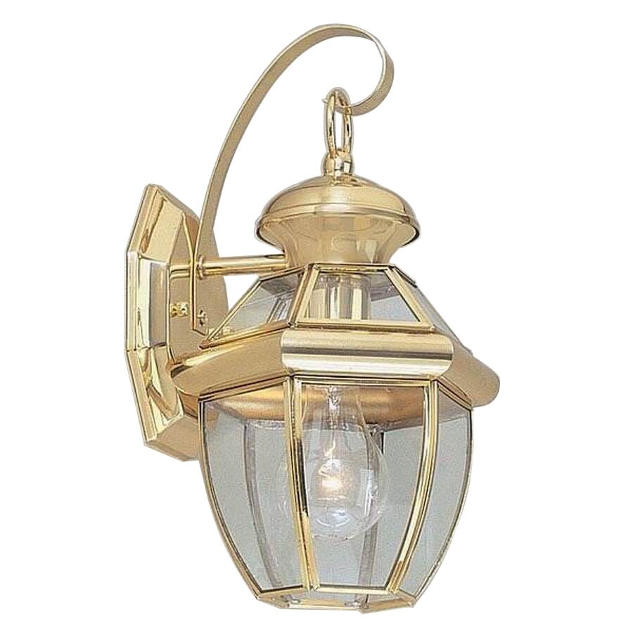 Livex Lighting 2051-02 Monterey 12-1/2-in Polished Brass Outdoor Wall Light