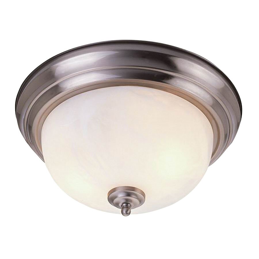 Livex Lighting 7117-91 1-Light 11-in Brushed Nickel Flush Mount Light