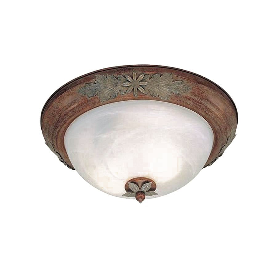 Livex Lighting 8115-17 1-Light 15-in Crackled Bronze Flush Mount Light