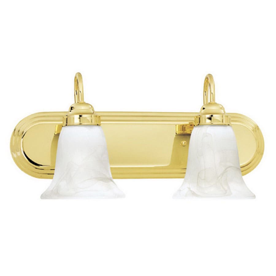 Thomas Lighting 2Light Homestead Polished Brass Bathroom Vanity Light