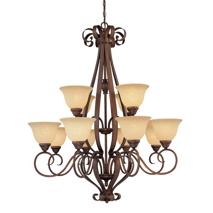 Millennium Lighting Auburn 12-Light Rubbed Bronze Transitional Scavo ...