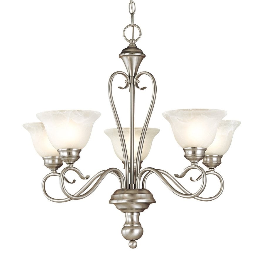 Shop Millennium Lighting Devonshire 5-Light Satin Nickel Traditional ...