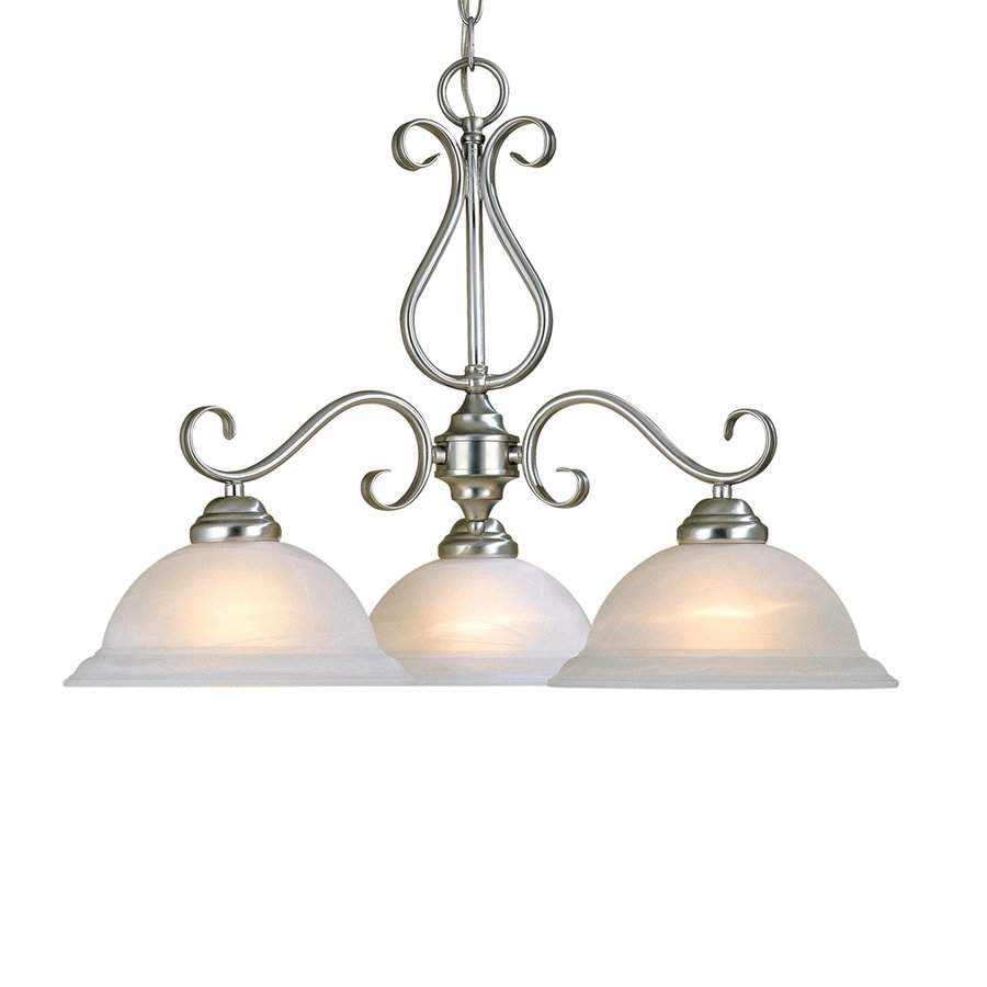 Shop Millennium Lighting Manchester 3Light Satin Nickel Chandelier at