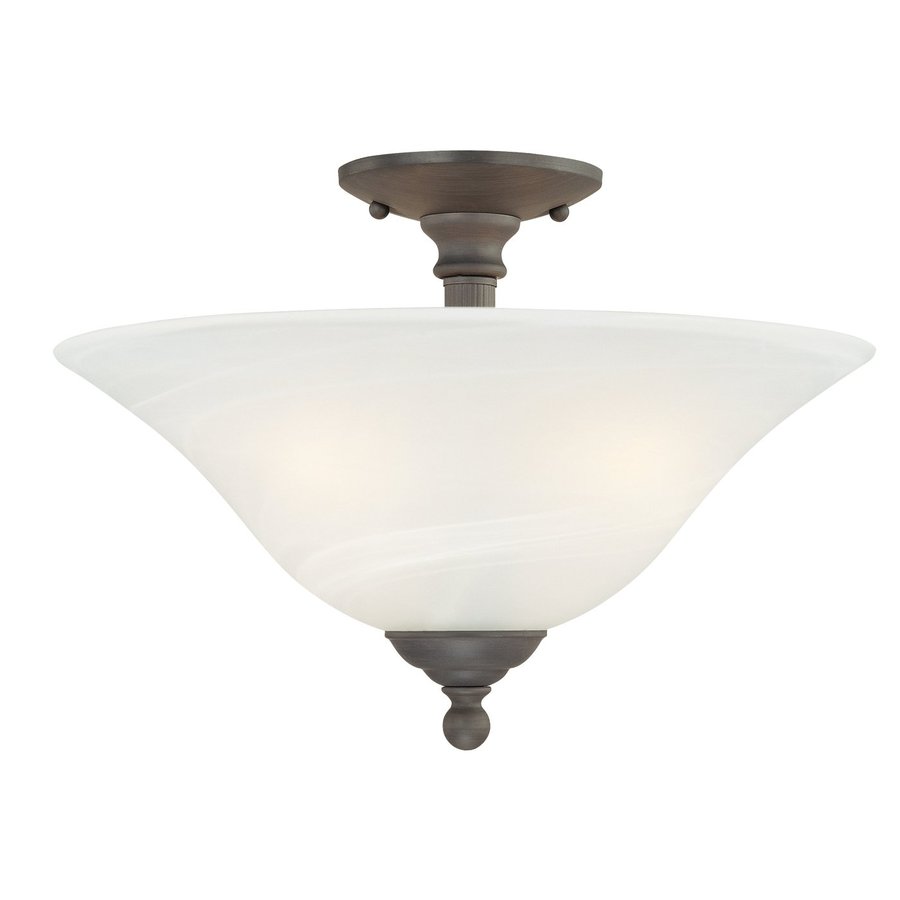 Thomas Lighting Riva 15.5-in W Painted Bronze Alabaster Glass Standard