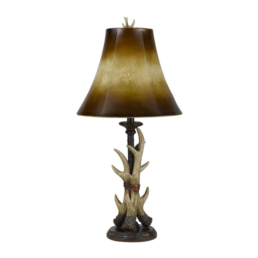 Cal Lighting Buckhorn 30 In Bone Table Lamp With Faux Leather Cal Lighting Buckhorn 30 In Bone Table Lamp With Faux Leather Shade