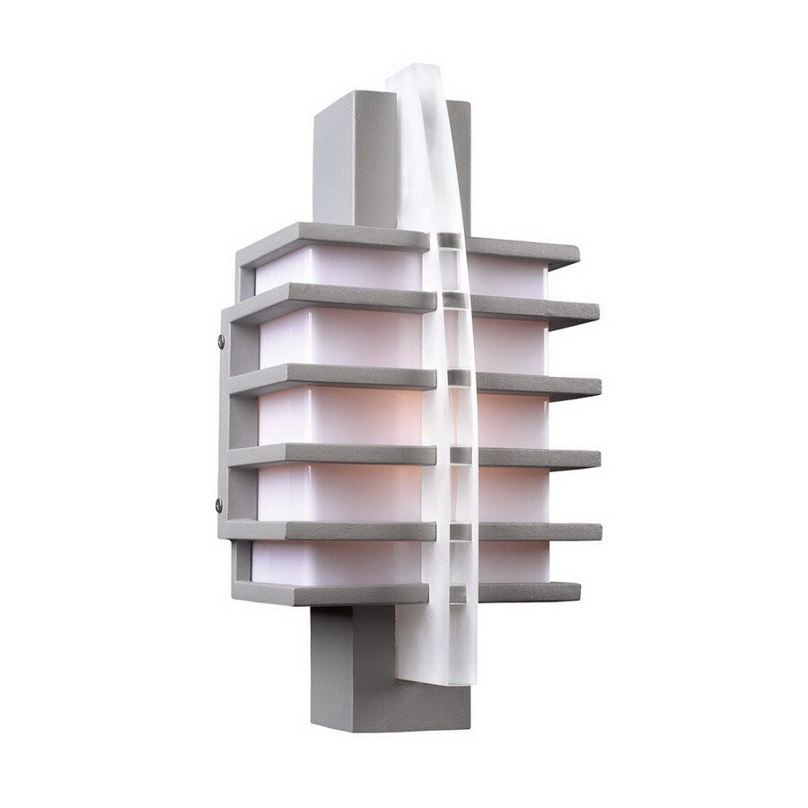 PLC Lighting 16602 SL Carre 16-in Architectural Silver Outdoor Wall Light