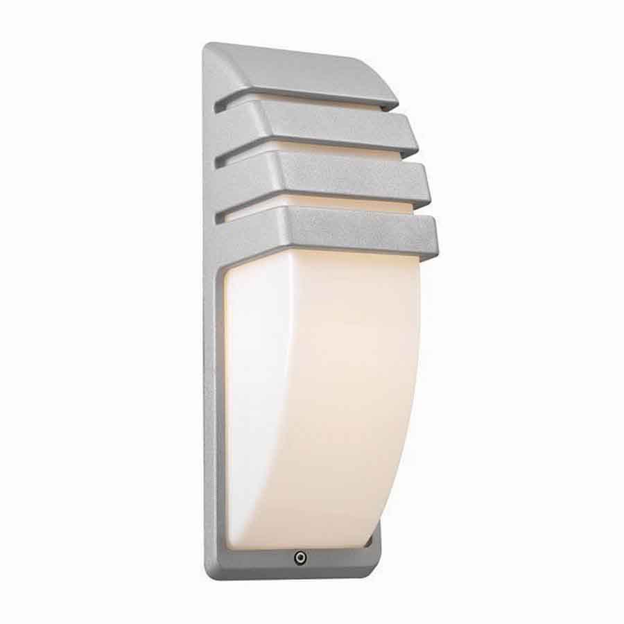 PLC Lighting 1832 SL Synchro 13-3/4-in Architectural Silver Outdoor Wall Light