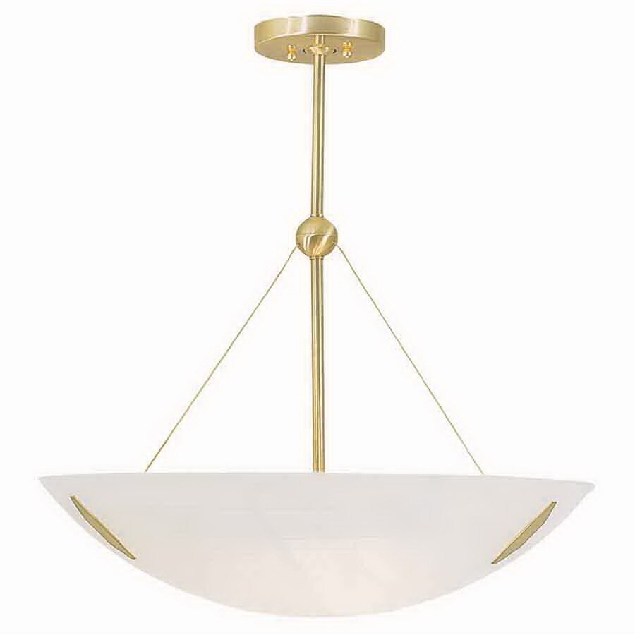 International Lighting 10008-17 20-in W Solo Satin Brass Pendant Light