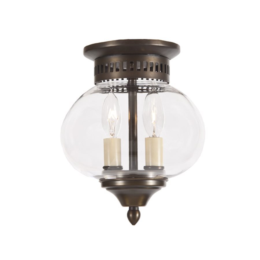 JVI Designs 1170-02 Classic Onion 1-Light 8-in Weathered Bronze Flush Mount Light