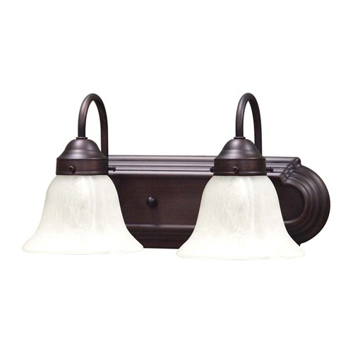 Volume International Minister 2Light 14in Antique Bronze Bell Vanity