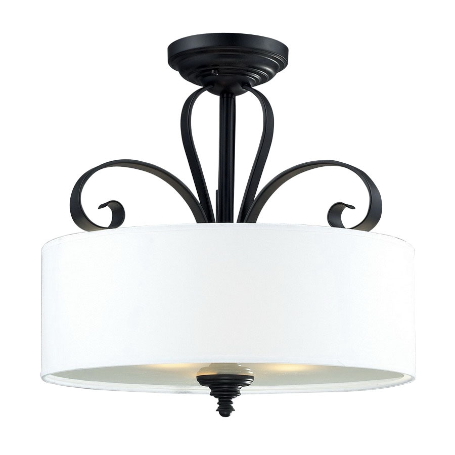 マリーブリザール、CHARLESTON Z-Lite Charleston 1-Light 17.875-in Matte Black Flush Mount Light
