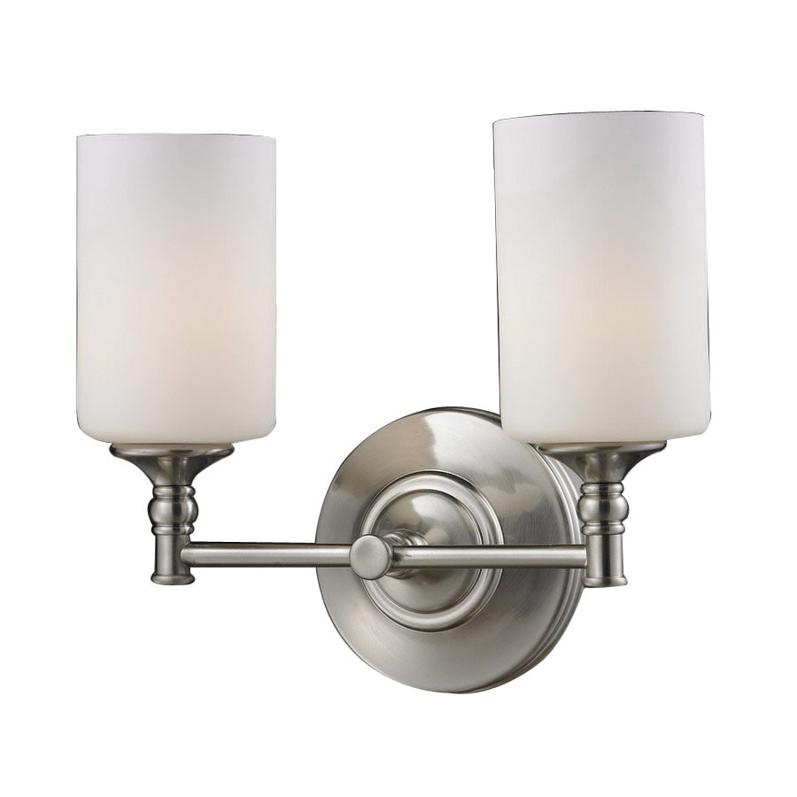 Shop Z-Lite Cannondale 13-in W 2-Light Brushed Nickel Arm Wall Sconce at Lowes.com
