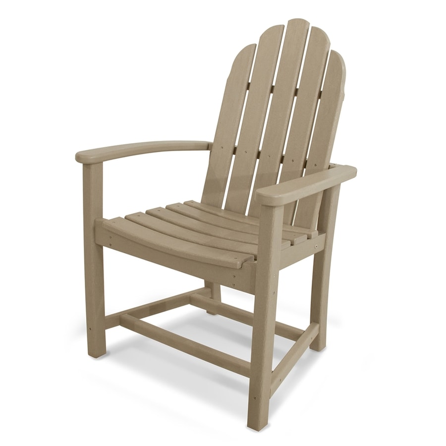 POLYWOOD ADD200SA Classic Adirondack Plastic Dining Chair with Slat Seat