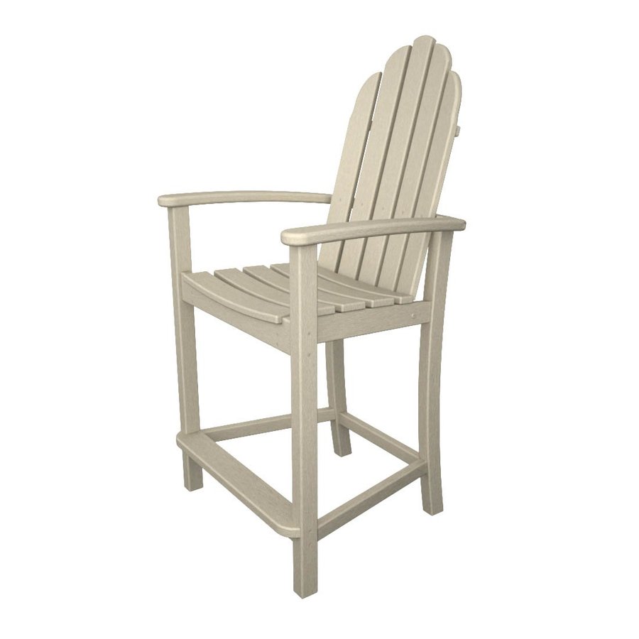 POLYWOOD Sand Recycled Plastic Casual Adirondack Chair at
