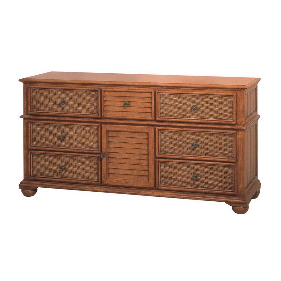 Hospitality Rattan Ships Wheel Light Brown 6 Drawer Dresser At Hospitality Rattan Ships Wheel Light Brown 6 Drawer Dresser