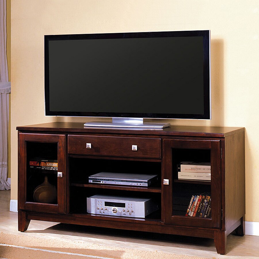 Furniture of America Aracelly Dark Cherry Rectangular TV Cabinet at ...