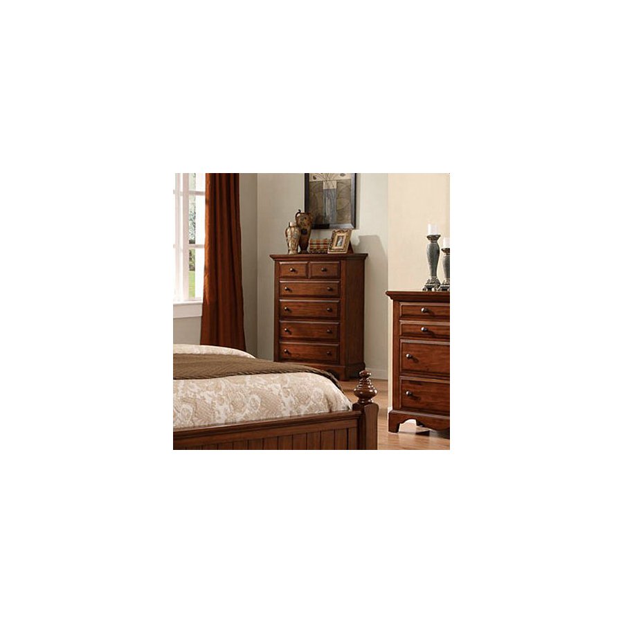 Furniture of America CM7888C Palm Coast Light Walnut 6-Drawer Dresser