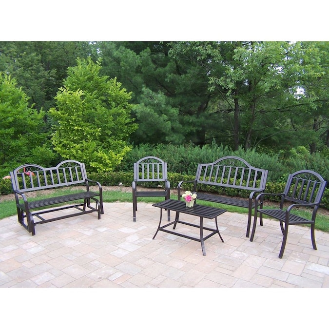 Oakland Living Rochester 5-Piece Iron Patio Conversation ... Oakland Living Rochester 5-Piece Iron Patio Conversation ... on Oakland Living Patio Sets id=37349