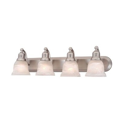 Lasalle 4 Light 30 In Brushed Nickel Bell Vanity Lasalle 4 Light 30 In Brushed Nickel Bell Vanity