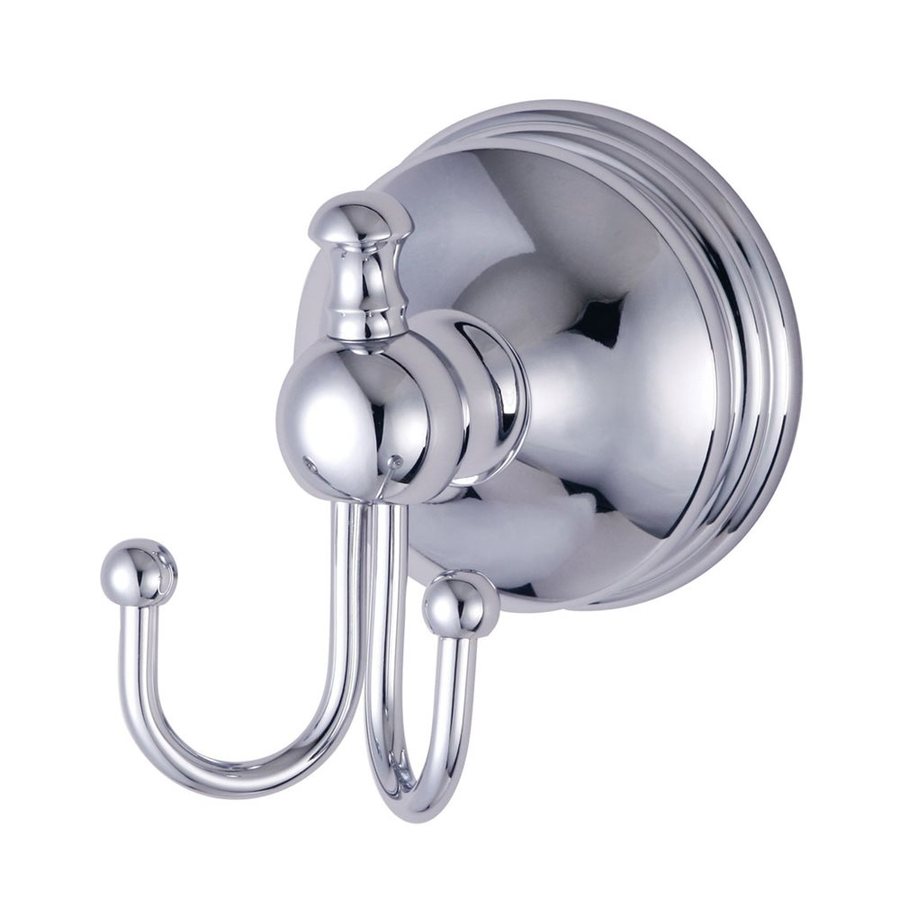 Elements of Design EBA7617C Naples 2-Hook Polished Chrome Towel Hook