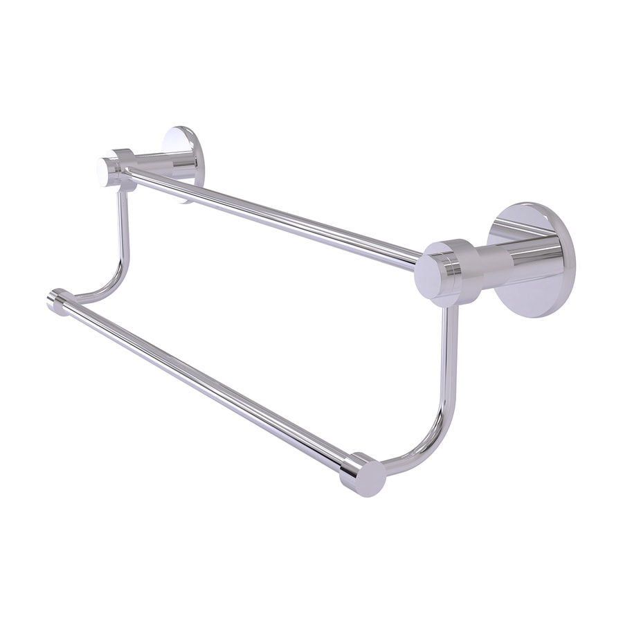 Allied Br Mercury Polished Chrome Double Towel Bar Common Allied Br Mercury Polished Chrome Double Towel Bar Common 30 In Actual
