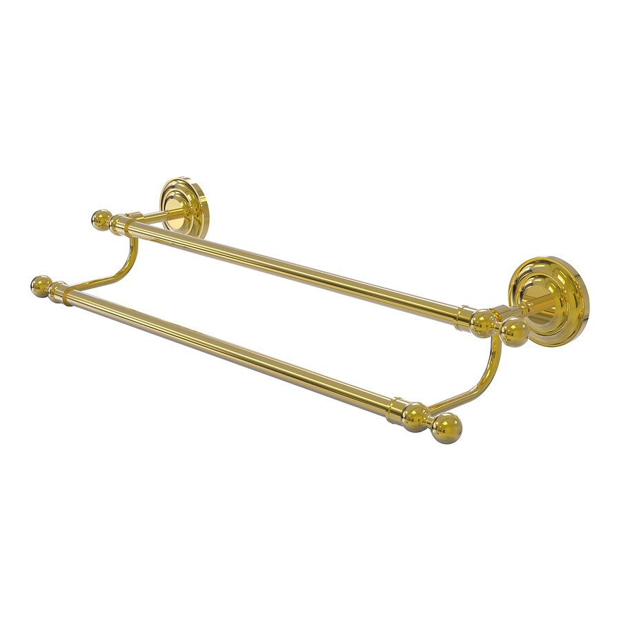 Allied Brass Que New 30in Double Polished Brass Double Towel Bar in